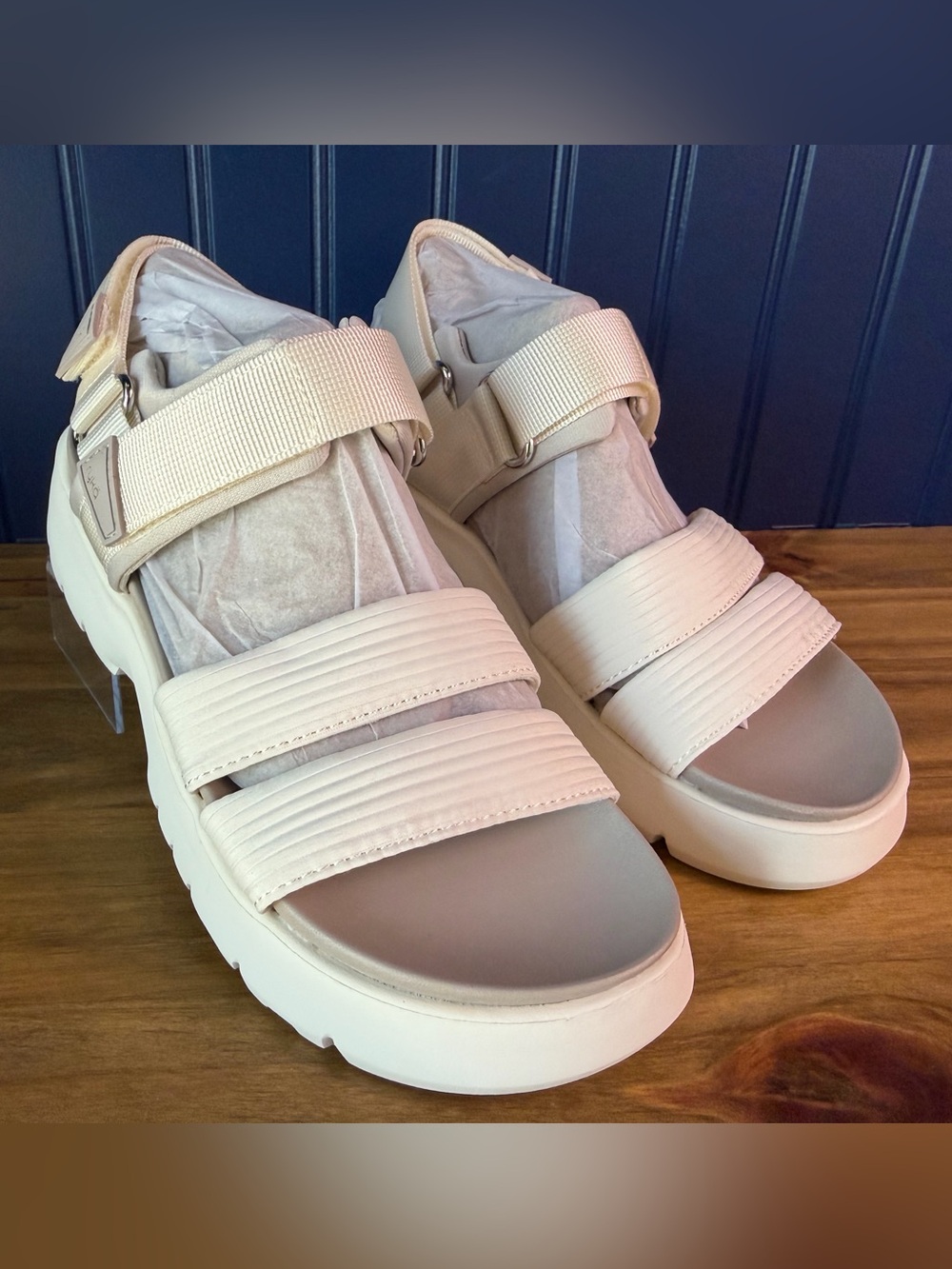 Ryka Beyond Sport Sandals Gardenia White Platform Women’s Size 5M NIB